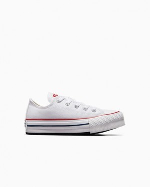 White / Dark Red / Navy Converse Chuck Taylor All Star EVA Lift Kids' Platform Shoes Canada | C-13458729