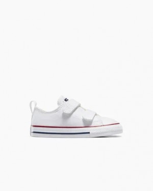 White / Dark Red / Navy Converse Chuck Taylor All Star 2V Kids' Canvas Shoes Canada | C-08326719