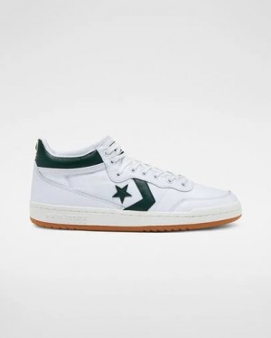White / Deep Turquoise Converse CONS Fastbreak Pro Leather Women Skate Shoes Canada | C-50861929