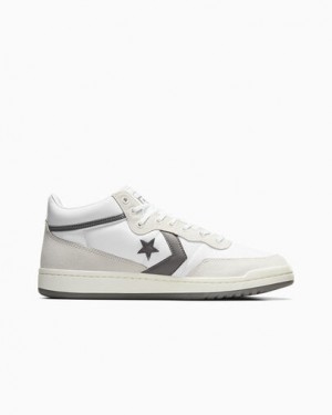White / Grey Converse CONS Fastbreak Pro Suede Nylon Men Skate Shoes Canada | C-83460919