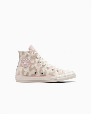 White / Grey Converse Chuck Taylor All Star Leopard Kids' Sneakers Canada | C-60184329