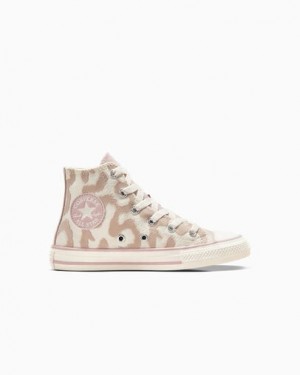 White / Grey Converse Chuck Taylor All Star Leopard Kids' Sneakers Canada | C-72490589