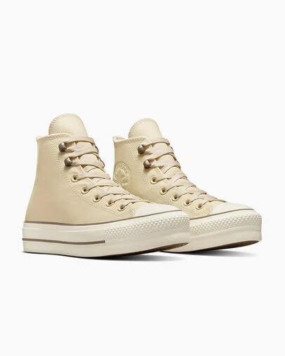 Beige Converse Chuck Tayor All Star Lift Women Platform Shoes Canada | C-53482679
