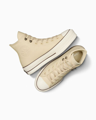 Beige Converse Chuck Tayor All Star Lift Women Platform Shoes Canada | C-53482679