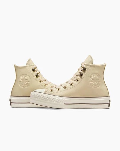 Beige Converse Chuck Tayor All Star Lift Women Platform Shoes Canada | C-53482679