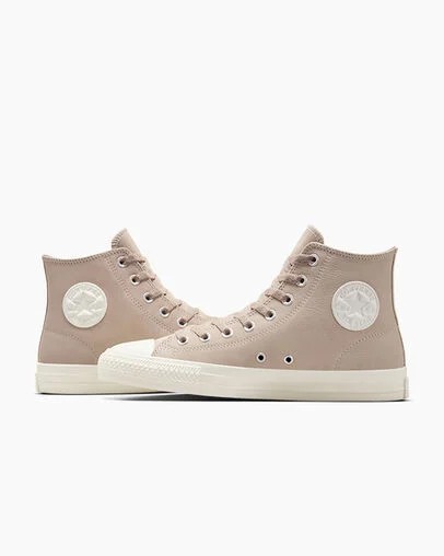 Beige White Converse CONS Chuck Taylor All Star Pro Nubuck Women Skate Shoes Canada | C-39621749