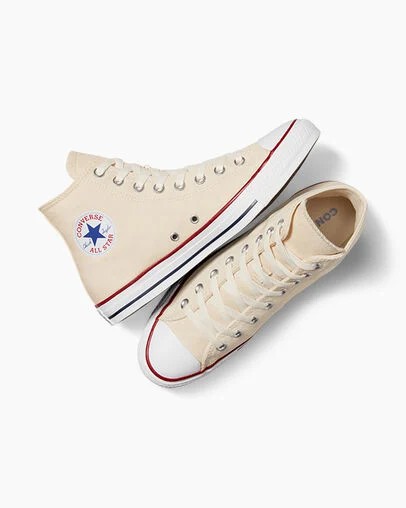 Beige White Converse Chuck Taylor All Star Men Canvas Shoes Canada | C-72956319