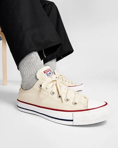 Beige White Converse Chuck Taylor All Star Men Canvas Shoes Canada | C-95321649