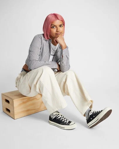 Black Converse Chuck 70 Canvas Women Sneakers Canada | C-65478219