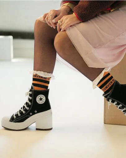 Black Converse Chuck 70 De Luxe Heel Women Sneakers Canada | C-52348099