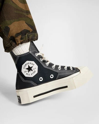 Black Converse Chuck 70 De Luxe Squared Men Sneakers Canada | C-41376289