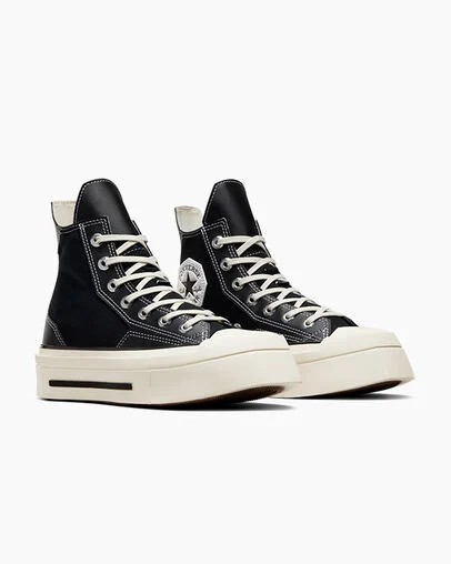 Black Converse Chuck 70 De Luxe Squared Men Sneakers Canada | C-41376289