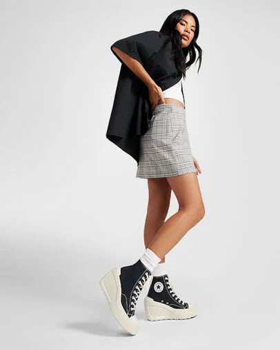 Black Converse Chuck 70 De Luxe Wedge Women Sneakers Canada | C-41306589