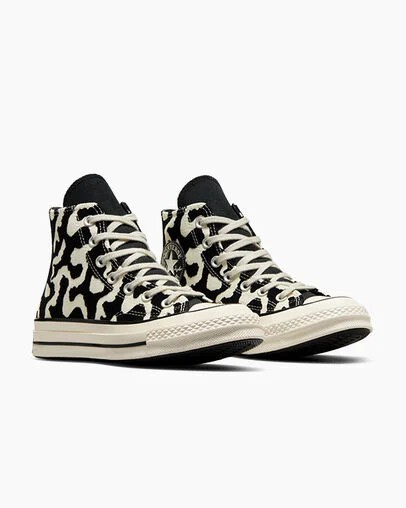 Black Converse Chuck 70 Leopard Remix Women Sneakers Canada | C-75129489