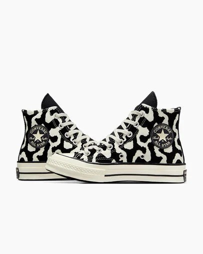 Black Converse Chuck 70 Leopard Remix Women Sneakers Canada | C-75129489