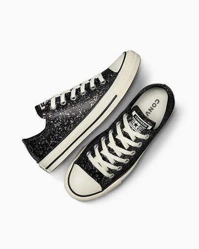 Black Converse Chuck Taylor All Star Glitter Women Sneakers Canada | C-28415639