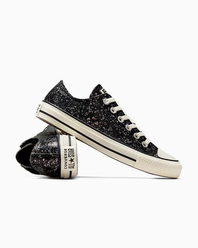 Black Converse Chuck Taylor All Star Glitter Women Sneakers Canada | C-28415639