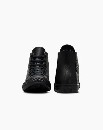 Black Converse Chuck Taylor All Star Leather Men Sneakers Canada | C-29180749