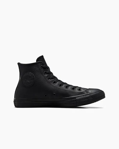Black Converse Chuck Taylor All Star Leather Men Sneakers Canada | C-29180749