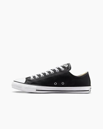 Black Converse Chuck Taylor All Star Leather Men Tennis Shoes Canada | C-76981029