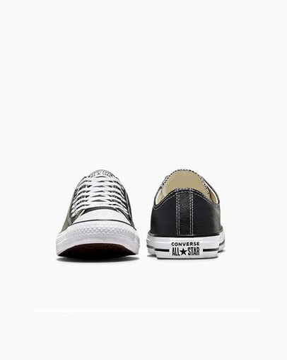 Black Converse Chuck Taylor All Star Leather Men Tennis Shoes Canada | C-76981029
