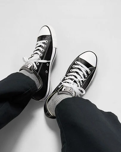 Black Converse Chuck Taylor All Star Leather Men Tennis Shoes Canada | C-76981029
