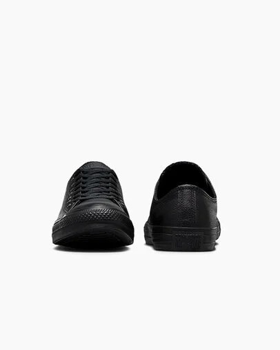 Black Converse Chuck Taylor All Star Leather Women Tennis Shoes Canada | C-79456809