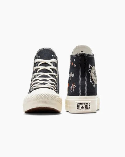 Black Converse Chuck Taylor All Star Lift Women Platform Shoes Canada | C-47695289