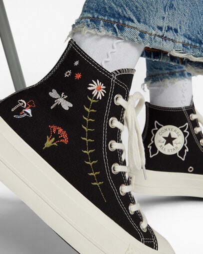 Black Converse Chuck Taylor All Star Lift Women Platform Shoes Canada | C-47695289