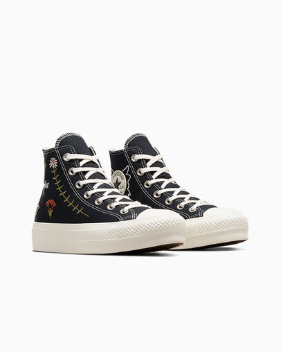 Black Converse Chuck Taylor All Star Lift Women Platform Shoes Canada | C-62958139
