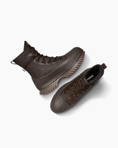 Black Converse Chuck Taylor All Star Lugged 2.0 XHi Waterproof Leather Men Platform Shoes Canada | C-32617099