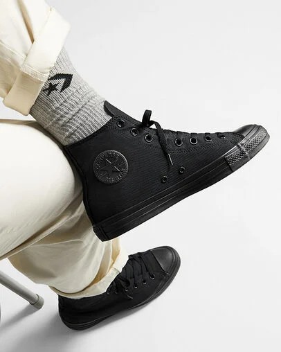 Black Converse Chuck Taylor All Star Men Canvas Shoes Canada | C-76509139