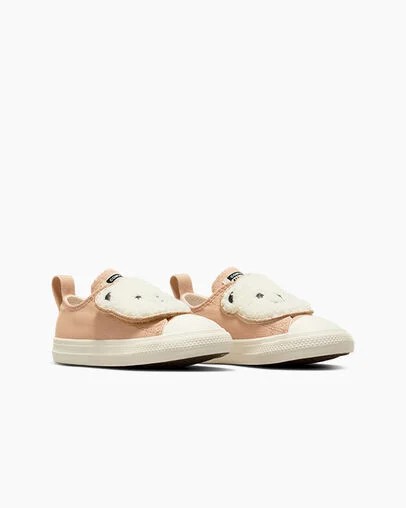 Black Converse Chuck Taylor All Star One Strap Sherpa Bear Kids' Sneakers Canada | C-87326049