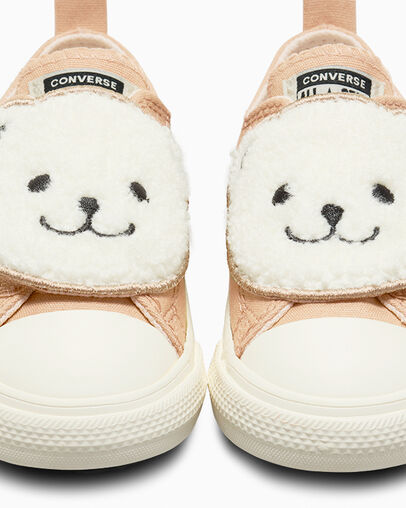 Black Converse Chuck Taylor All Star One Strap Sherpa Bear Kids' Sneakers Canada | C-87326049