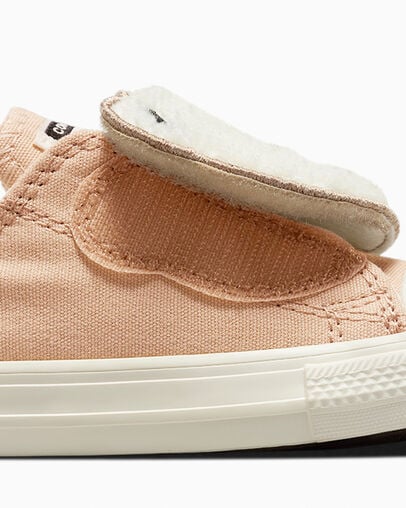 Black Converse Chuck Taylor All Star One Strap Sherpa Bear Kids' Sneakers Canada | C-87326049