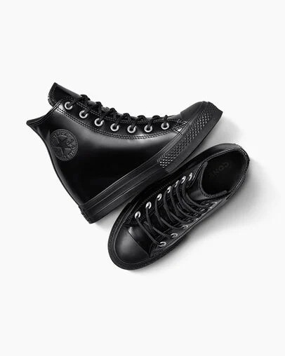 Black Converse Chuck Taylor All Star Wedge Women Platform Shoes Canada | C-28154969
