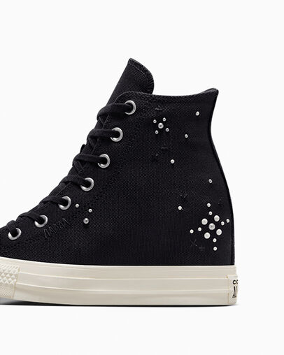 Black Converse Chuck Taylor All Star Wedge Women Platform Shoes Canada | C-61358029