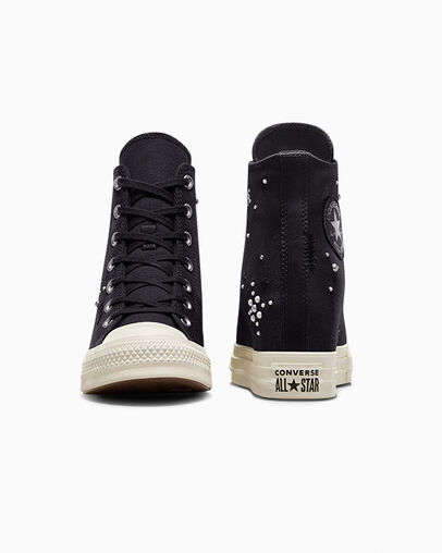 Black Converse Chuck Taylor All Star Wedge Women Platform Shoes Canada | C-60437829