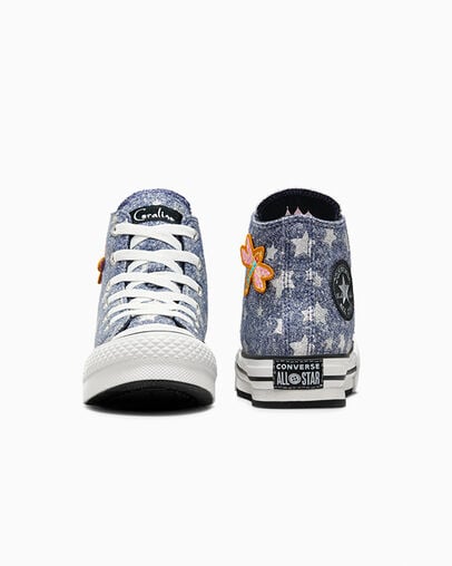 Black Converse Converse x Coraline Chuck Taylor All Star EVA Lift Kids' Platform Shoes Canada | C-38597049