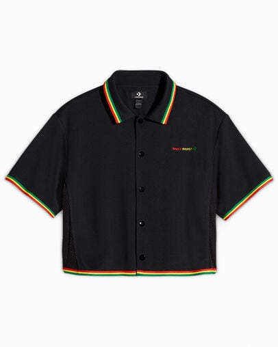 Black Converse Converse x Daily Paper Cropped Men T Shirts Canada | C-05418729