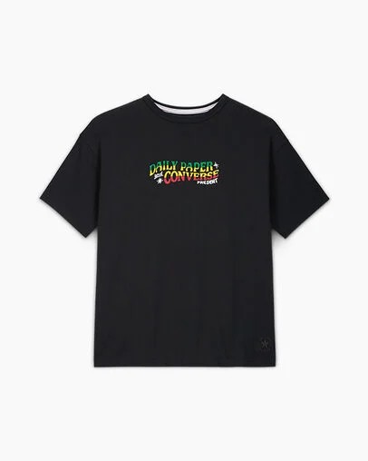 Black Converse Converse x Daily Paper Gold Standard Women T Shirts Canada | C-90645189