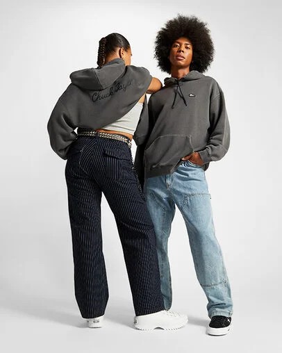 Black Converse Go-To Chuck 70 Loose Fit Men Hoodie Canada | C-85032679