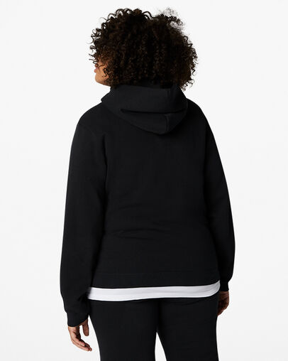 Black Converse Go-To Embroidered Star Chevron Standard-Fit Fleece Women Hoodie Canada | C-92536489