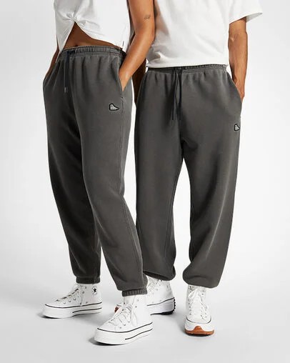 Black Converse Go-To Sneaker Patch Loose-Fit Women Sweatpants Canada | C-20143699