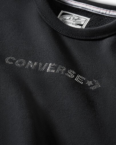 Black Converse Gold Standard Crew Neck Men Sweatshirt Canada | C-62105349