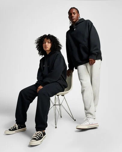 Black Converse ​Gold Standard Loose-Fit Women Hoodie Canada | C-63290879