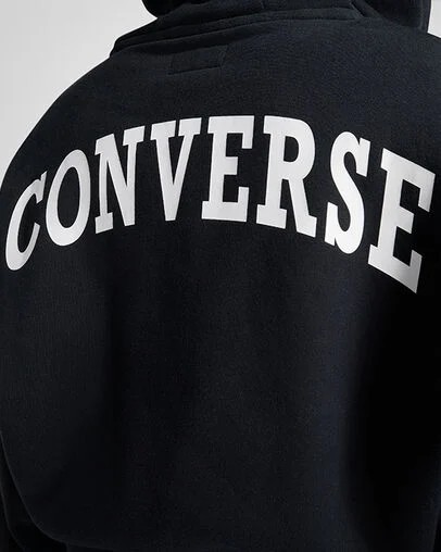Black Converse Retro Full-Zip Women Hoodie Canada | C-60824539