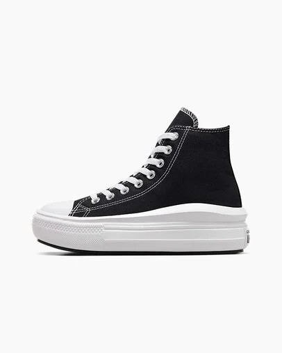 Black / Beige White Converse Chuck Taylor All Star Move Men Platform Shoes Canada | C-42379089