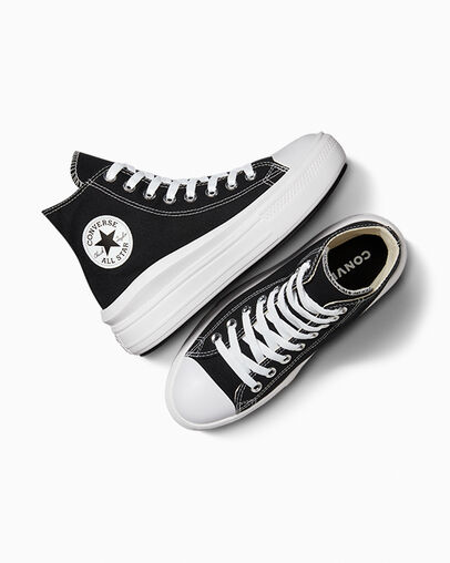 Black / Beige White Converse Chuck Taylor All Star Move Men Platform Shoes Canada | C-42379089