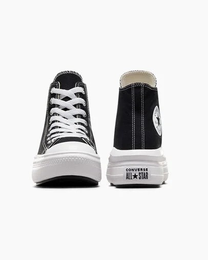 Black / Beige White Converse Chuck Taylor All Star Move Men Platform Shoes Canada | C-42379089